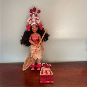 Disney Moana Doll with Red and Cream Outfit